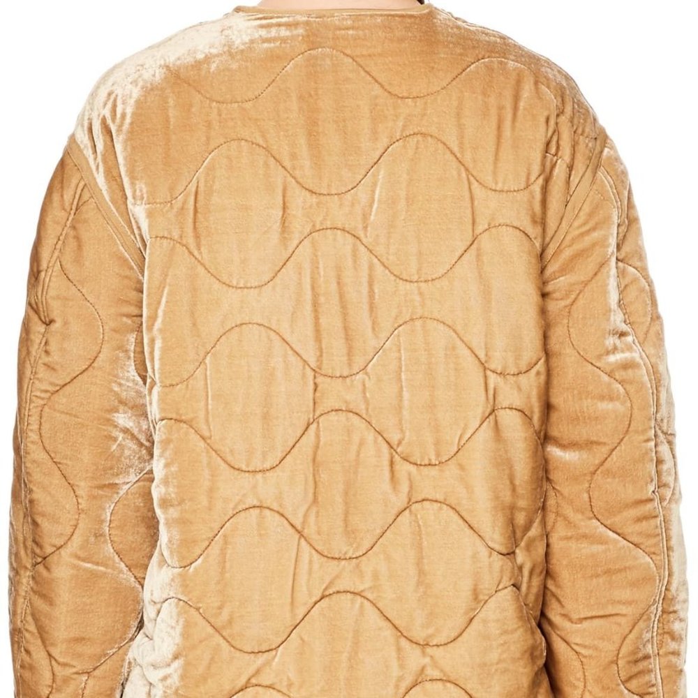 Sandro | Quilted Riva Velvet Jacket - Picture 3 of 14